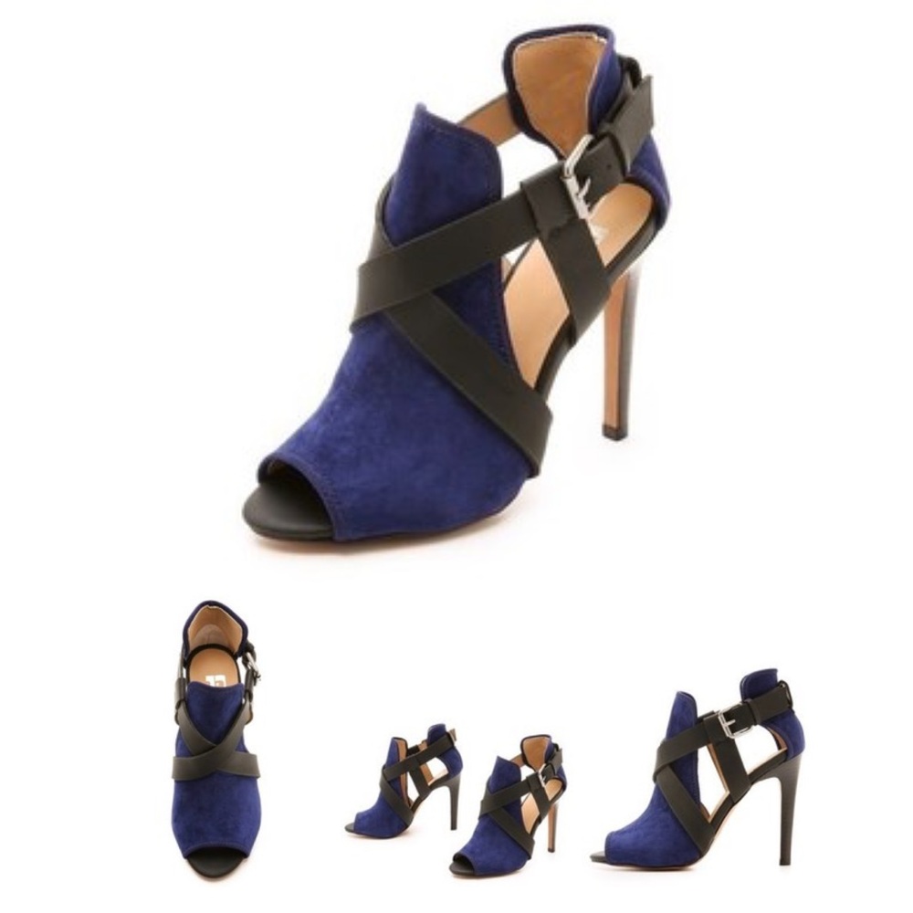 Joe's Jeans Blue and Black Stiletto Heels